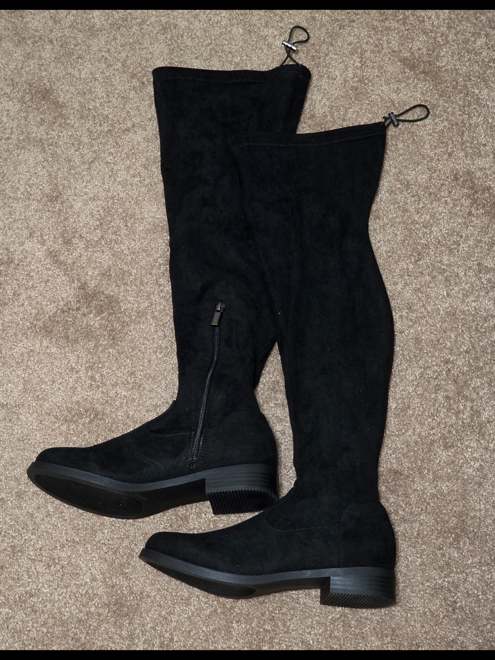 JustFab Reena Black Over-the-Knee Women's Boots SZ 6